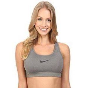 NWT Nike Dri-FIT Swoosh Sports Bra Size Large Grey/Black